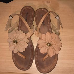 Unique pink flower Sandals